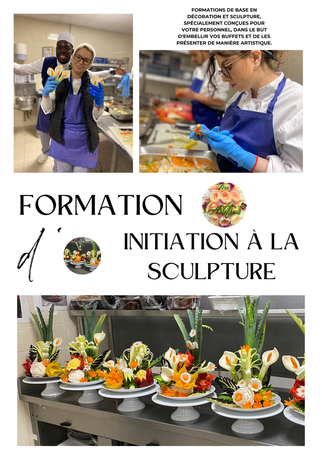 Formation sculpture sur fruits et légumes