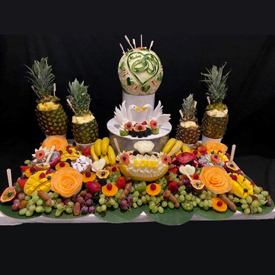 Boutique sculpture fruits et légumes : Le royal aux fruits