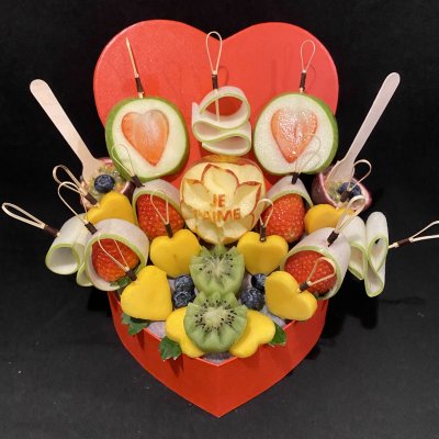 Boutique sculpture fruits et légumes : Coeur gourmand